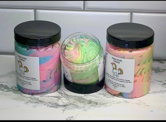 Unicorn Farts Whipped Sugar Scrub Soap 4oz